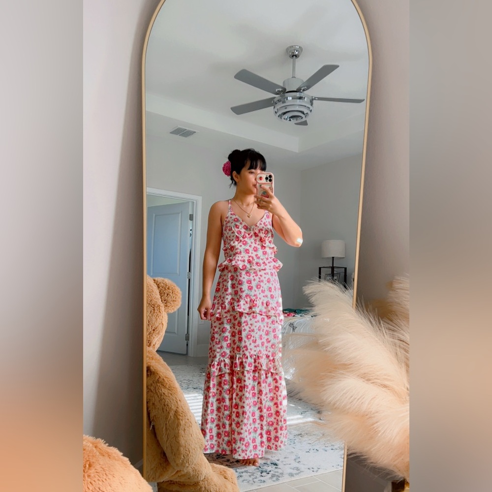 Floral Pink Maxi Dress